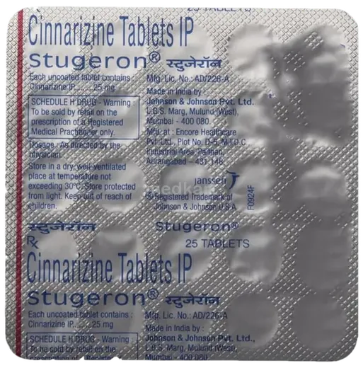 stugeron 25mg tablet 25's
